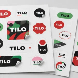 Stickers troquelados en plancha A4